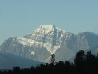 Mountain at the turnoff to the Miette River Trail